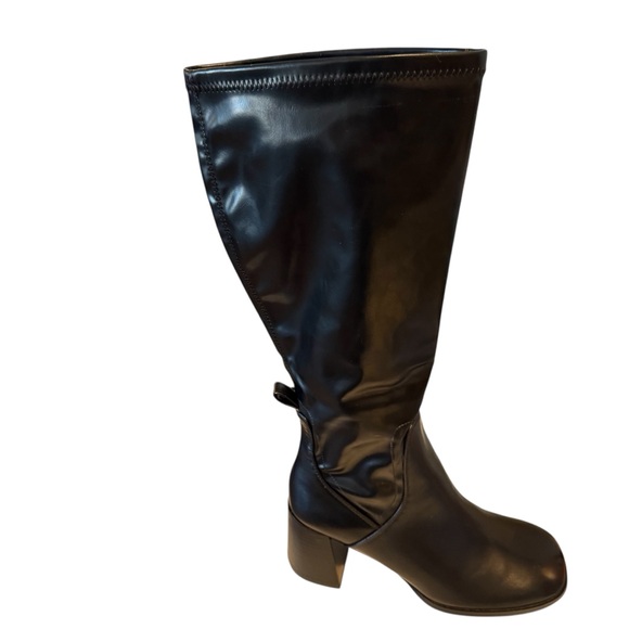 Topshop Knee High Boots w/side zipper and block heel - Picture 12 of 16